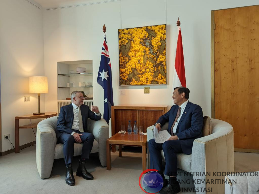 Bertemu PM Australia, Menko Luhut Bahas Industri Baterai Lithium