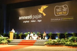 Menteri Koordinator Bidang Kemaritiman Luhut B. Pandjaitan Memberikan Keynote Speech nya di acara Amnesti Pajak di JIEXPO Kemayoran di Jakarta 1 Agustus 2016