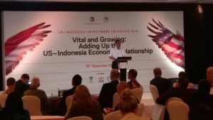 Menteri Koordinator Bidang Kemaritiman Luhut B. Pandjaitan menjadi pembicara pada US-Indonesia Invesment Summit 2016 di hotel Mandarin Jakarta, 15 September 2016