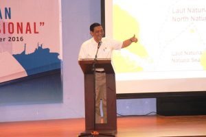 Menteri Koordinator Bidang Kemaritiman Luhut B Pandjaitan Hadiri FGD  Konsorium Riset Migas Kelautan "Realisasi Visis Eksplorasi Migas Nasional dan memberikan keynote speech nya di Gd Auditorium Djokosetono, Fakultas Hukum Universitas Indonesia, Depok 7 September 2016