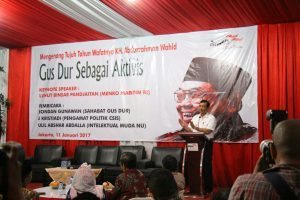 Menko Luhut B. Pandjaitan saat menghadiri dan menjadi Keynote Speech Peringatan Haul ke Tujuh Alm KH. Abdurrahman Wahid (11/1)