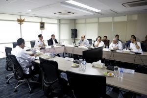 Menko Bidang Kemaritiman, Luhut B. Pandjaitan pimpin Rapat Koordinasi Sinergitas Pembangunan dan Pengelolaan Kawasan Pariwisata Danau Toba di Kantor Maritim, Jakarta (31/1)