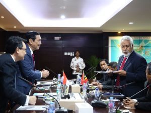 Menteri Koordinator Bidang Kemaritiman Luhut B Pandjaitan Terima H.E. Mr. Kay Rala Xanana Gusmao (Minister of Planning, Strategic Investment and Chief Negotiator of Maritime Boundaries of the Democratic Rep. of Timor-Leste) di Lt.3 Kantor Maritim (14/2)