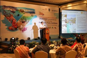 Menko Luhut B Pandjaitan Memberikan Paparan pada acara Festival Pesona Tambora di Hotel Dharmawangsa, Jakarta. (23/01)