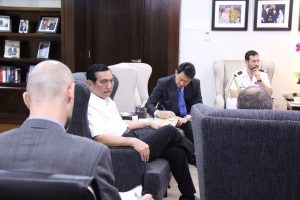 Menko Luhut meeting bersama Mr.Jean Charles Berthonnet, Dubes Perancis di Kantor Maritim, Jakarta (27/02) 