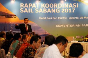 Menteri Koordinator Bidang Kemaritiman Luhut B Pandjaitan Pimpin Rapat Koordinasi Sail Sabang 2017, (29/3)