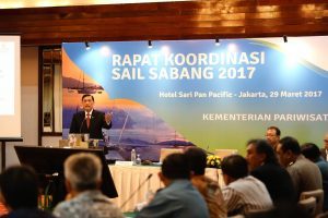 Menteri Koordinator Bidang Kemaritiman Luhut B Pandjaitan Pimpin Rapat Koordinasi Sail Sabang 2017, (29/3)