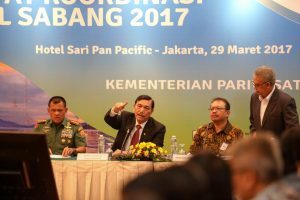 Menteri Koordinator Bidang Kemaritiman Luhut B Pandjaitan Pimpin Rapat Koordinasi Sail Sabang 2017, (29/3)