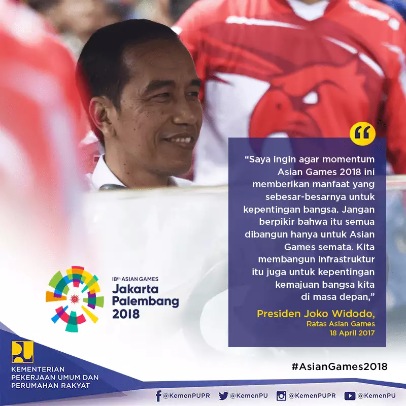 Infrastruktur Asian Games 2018 Bawa Manfaat Jangka Panjang bagi Kemajuan Negeri Infrastruktur Asian Games 2018 Bawa Manfaat Jangka Panjang bagi Kemajuan Negeri