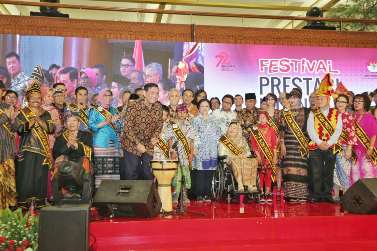Menko Luhut Hadiri Pembukaan Festival Prestasi Indonesia Pancasila di JCC