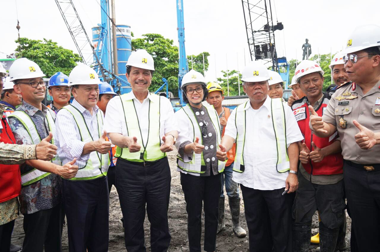 Menko Maritim Luhut Pandjaitan Tinjau Pembangunan Infrastruktur Persiapan Pertemuan Tahunan IMF-WB di Bali