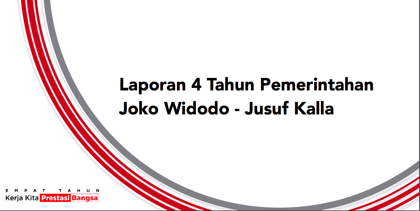 Laporan 4 Tahun Kinerja Jokowi-JK