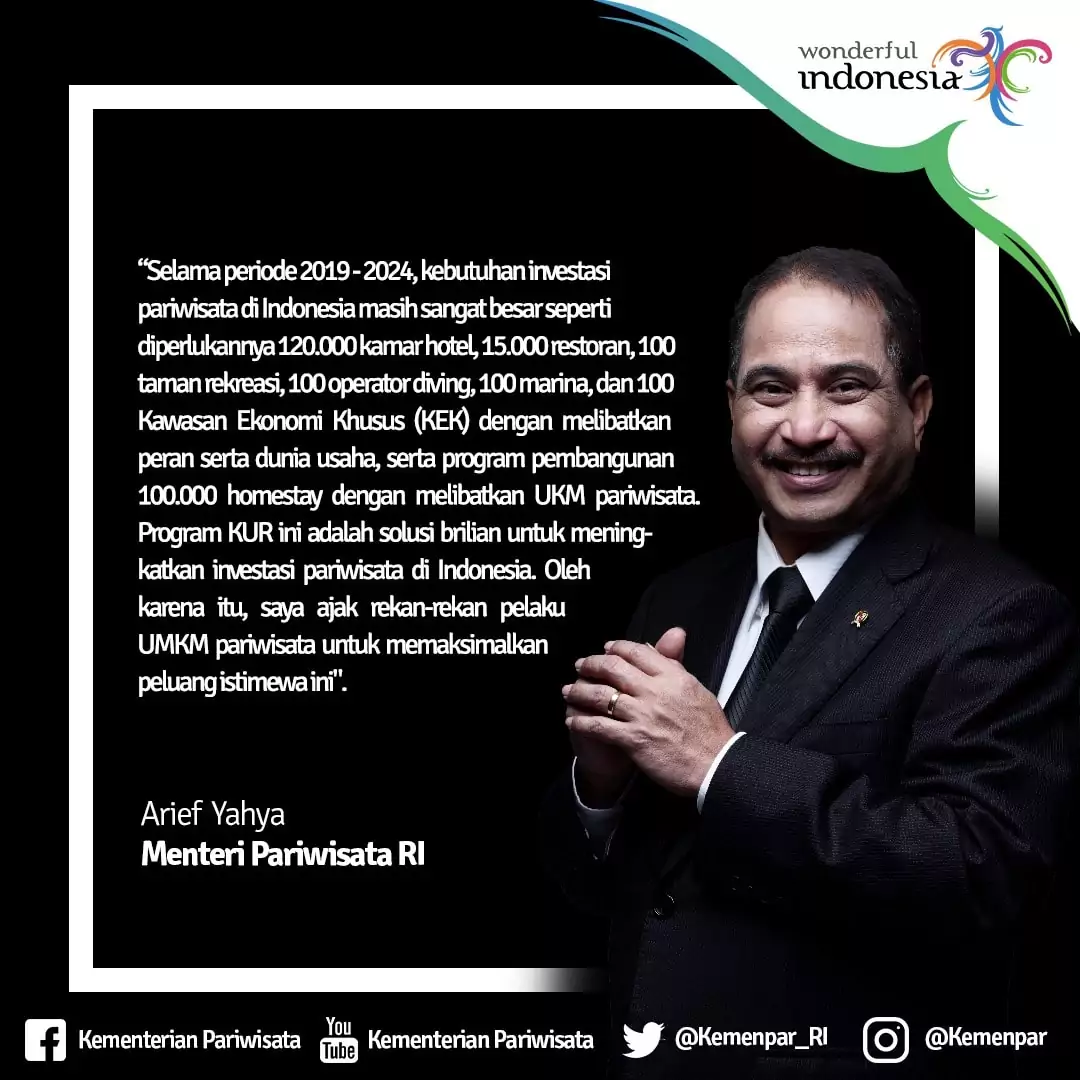 Dorong Pengembangan Pariwisata Daerah, Kemenpar Ajak Pelaku UMKM Bidang Pariwisata Maksimalkan Pemanfaatan KUR Dorong Pengembangan Pariwisata Daerah, Kemenpar Ajak Pelaku UMKM Bidang Pariwisata Maksimalkan Pemanfaatan KUR