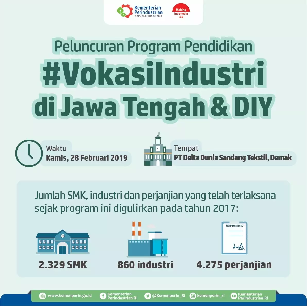 Kemenperin Telah Fasilitasi 4.275 Perjanjian Kerja Sama SMK dan Industri Kemenperin Telah Fasilitasi 4.275 Perjanjian Kerja Sama SMK dan Industri