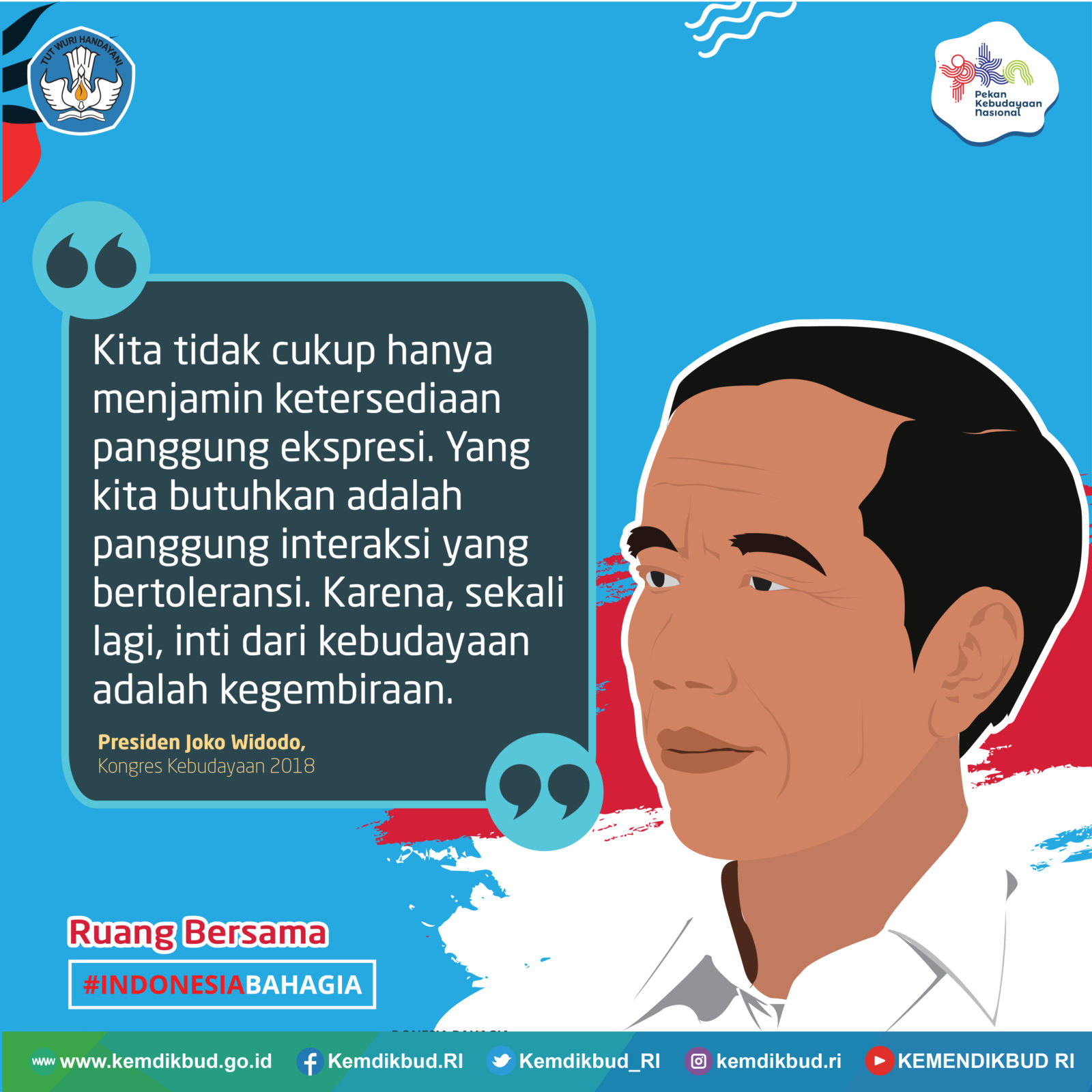 Pekan Kebudayaan Nasional Jadi Ruang Bersama Indonesia Bahagia