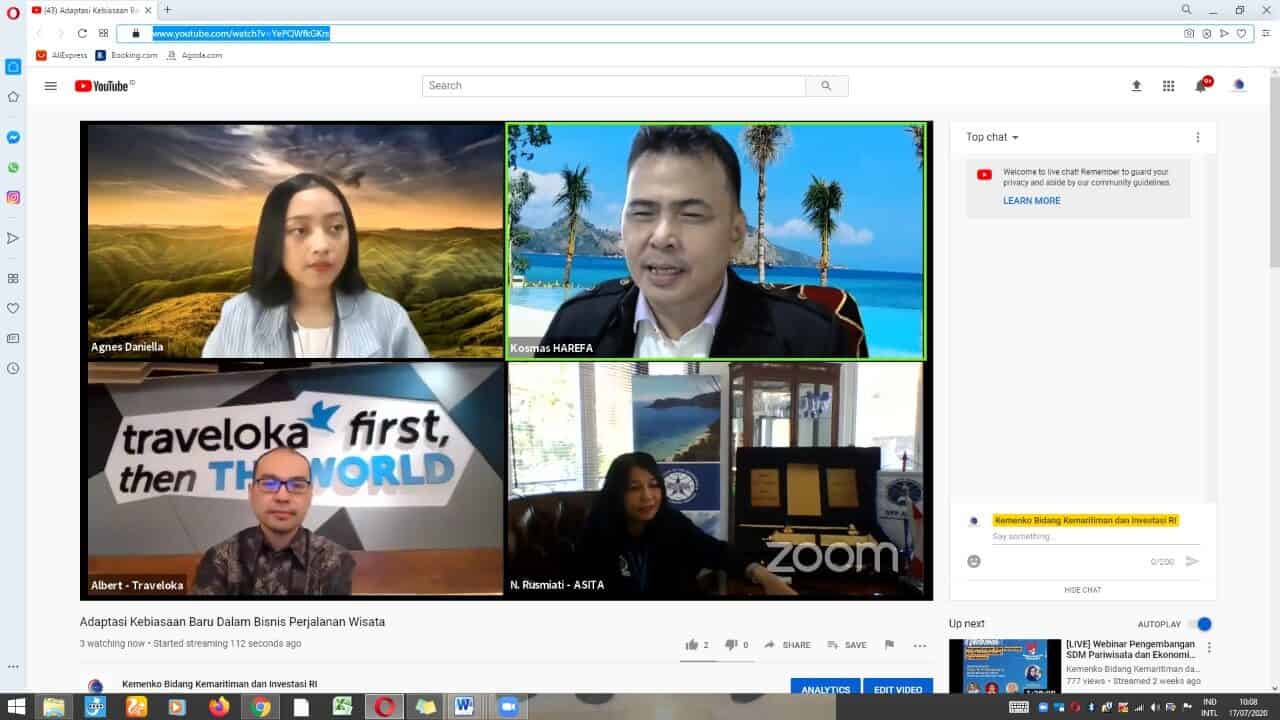 Kemenko Marves dan Pelaku Wisata Bahas Adaptasi Kebiasaan Baru Dalam Bisnis Perjalanan Wisata