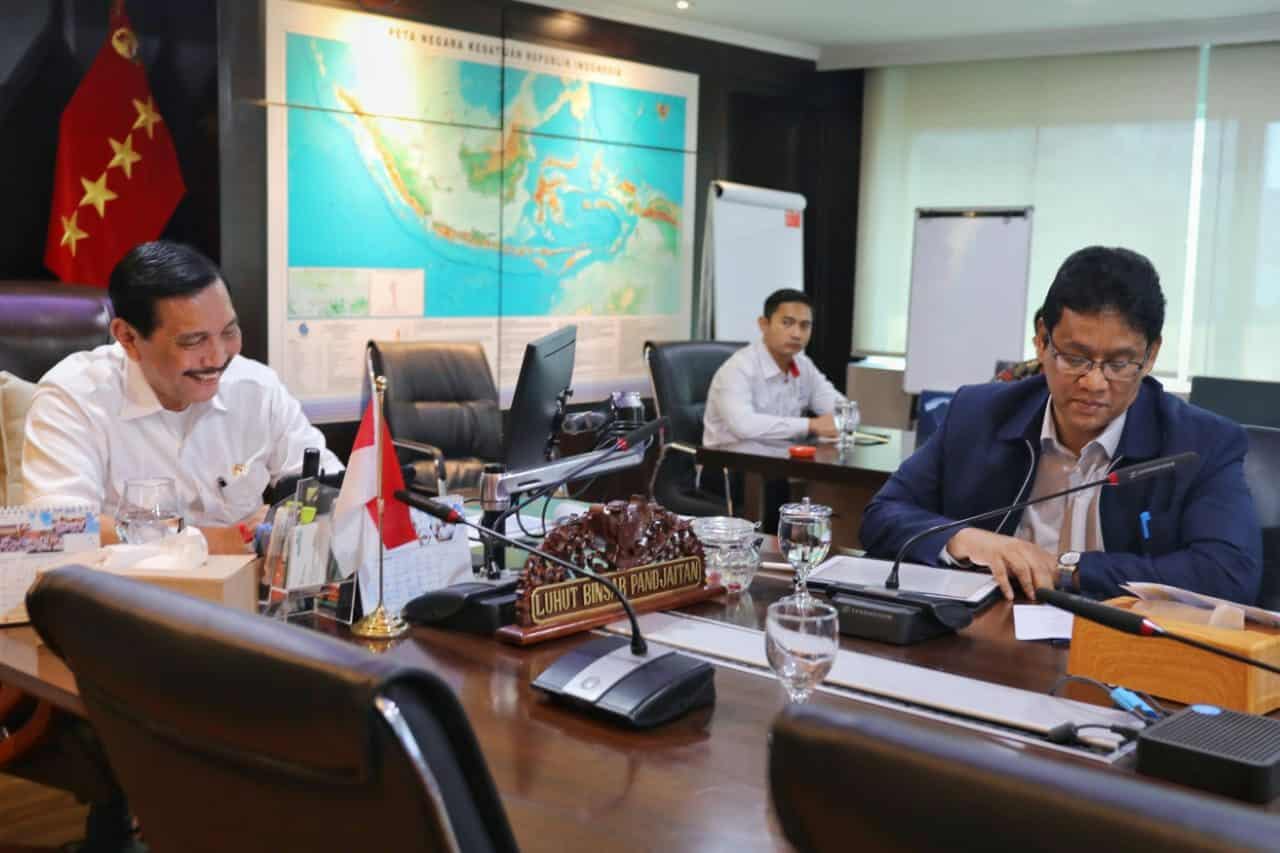 Menko Marves Luhut Melakukan Vidcon Terkait Rakor Blok Rokan Menko Marves Luhut Melakukan Vidcon Terkait Rakor Blok Rokan