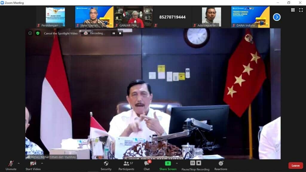 Menko Marves Luhut Menjadi Speaker Dalam Webinar Dana Via Vidcon Menko Marves Luhut Menjadi Speaker Dalam Webinar Dana Via Vidcon