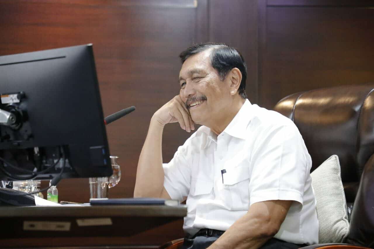 Menko Luhut Pimpin Video Conference Rapat Koordinasi Batas Maritim di Karang Singa Utara Bintan Video Conference Rakor membahas Batas Maritim di Karang Singa Utara Bintan
