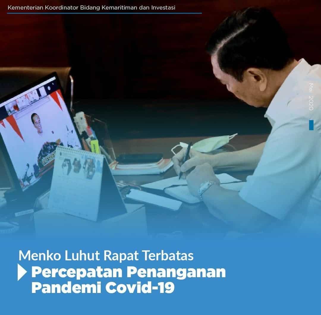 Menko Luhut Menghadiri Rapat Terbatas Membahas Percepatan Penanganan Pandemi Covid 19 Konsep Otomatis