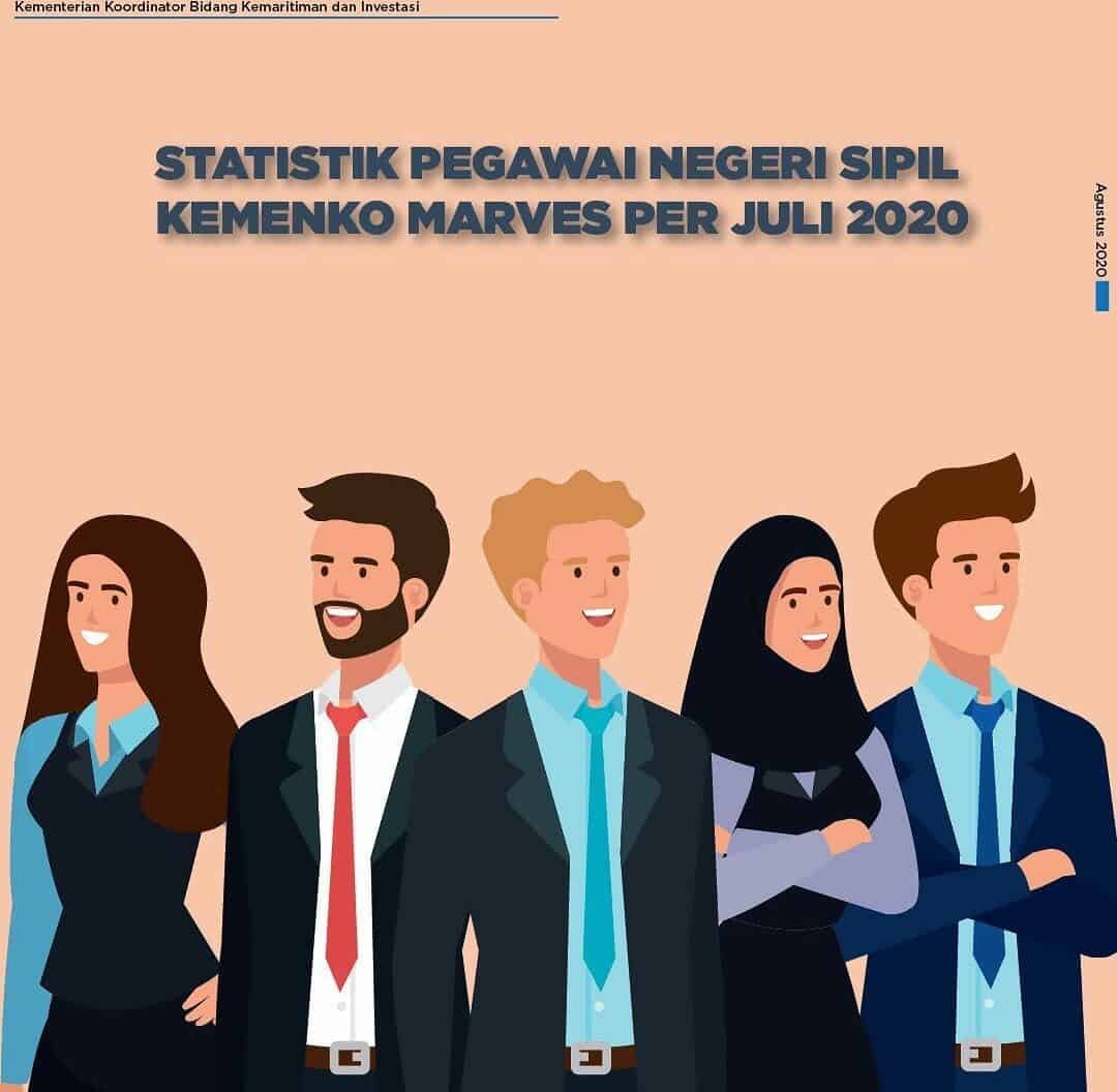 Statistik Pegawai Negeri Sipil Kemenko Marves Per Juli 2020 Konsep Otomatis
