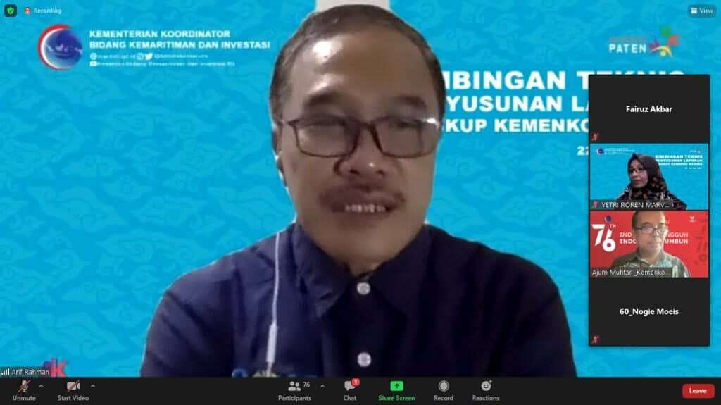 Tingkatkan Kualitas Pelaporan, Kemenko Marves Gelar Bimbingan Teknis WhatsApp Image 2021 07 23 at 2.00.58 PM