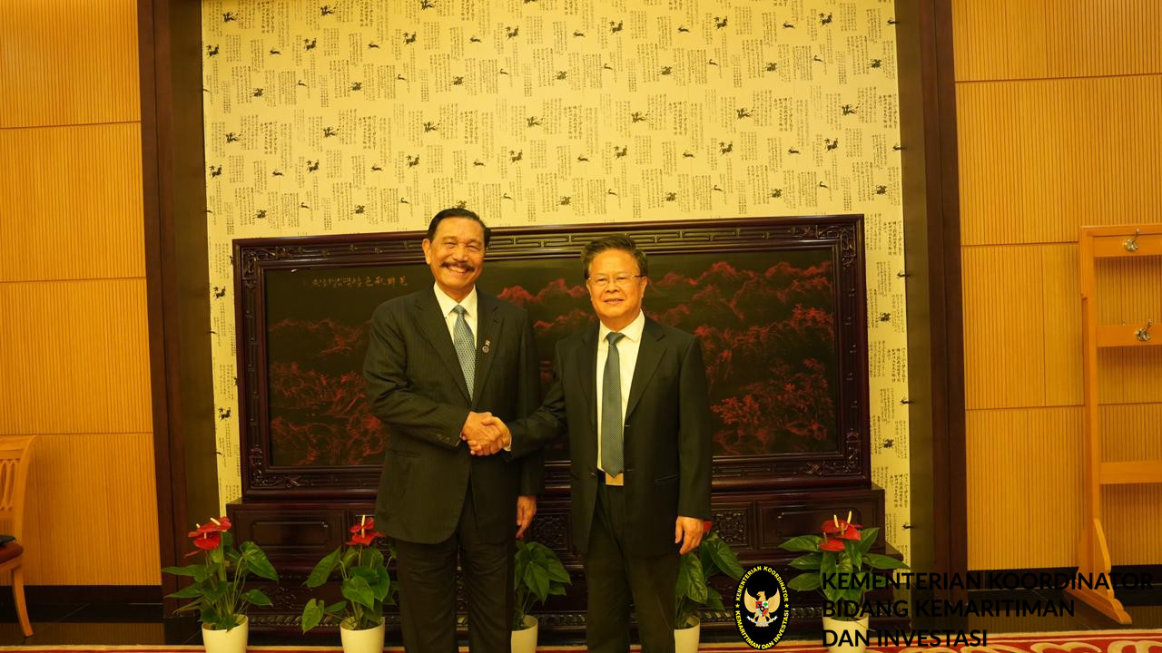 Pertemuan Menko Luhut dengan Zheng Shanjie di Beijing 