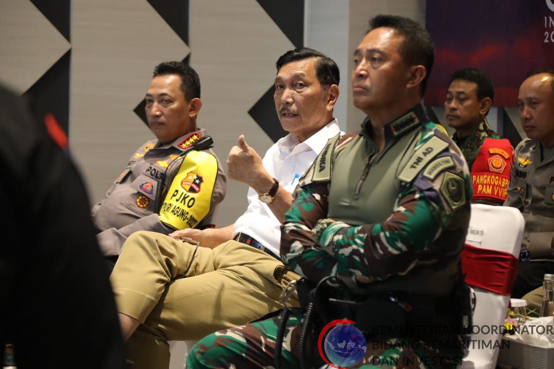 Hadiri Tactical Floor Game Berbasis Teknologi, Menko Luhut: TNI - POLRI Solid Amankan KTT G20 Indonesia