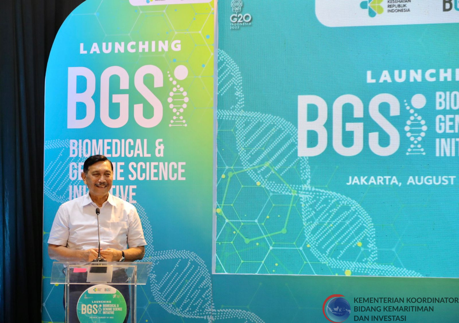 Menko Luhut Peluncuran Biomedical & Genome Science Medicine di Gd. Eijkman RSCM