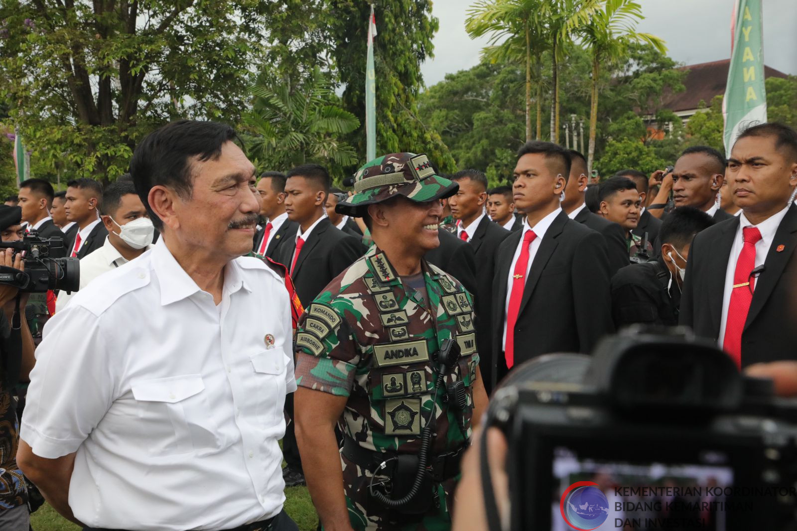 dokumentasi kunjungan menko gelar pasukan di lapangan ranon (07-11-2022)