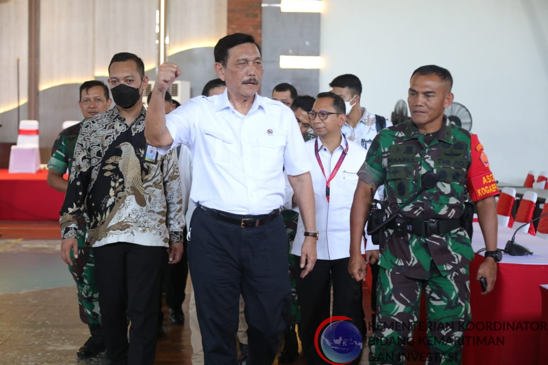 dokumentasi giat Menko Marves pada hari ini di TFG GOR Prajaraksaka (08-11-2022)