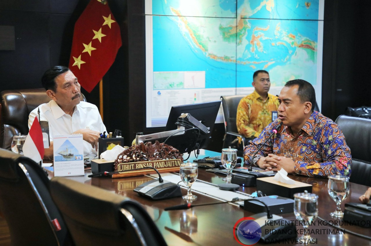 Menko Marves meeting dengan Kabais di Kantor Marves