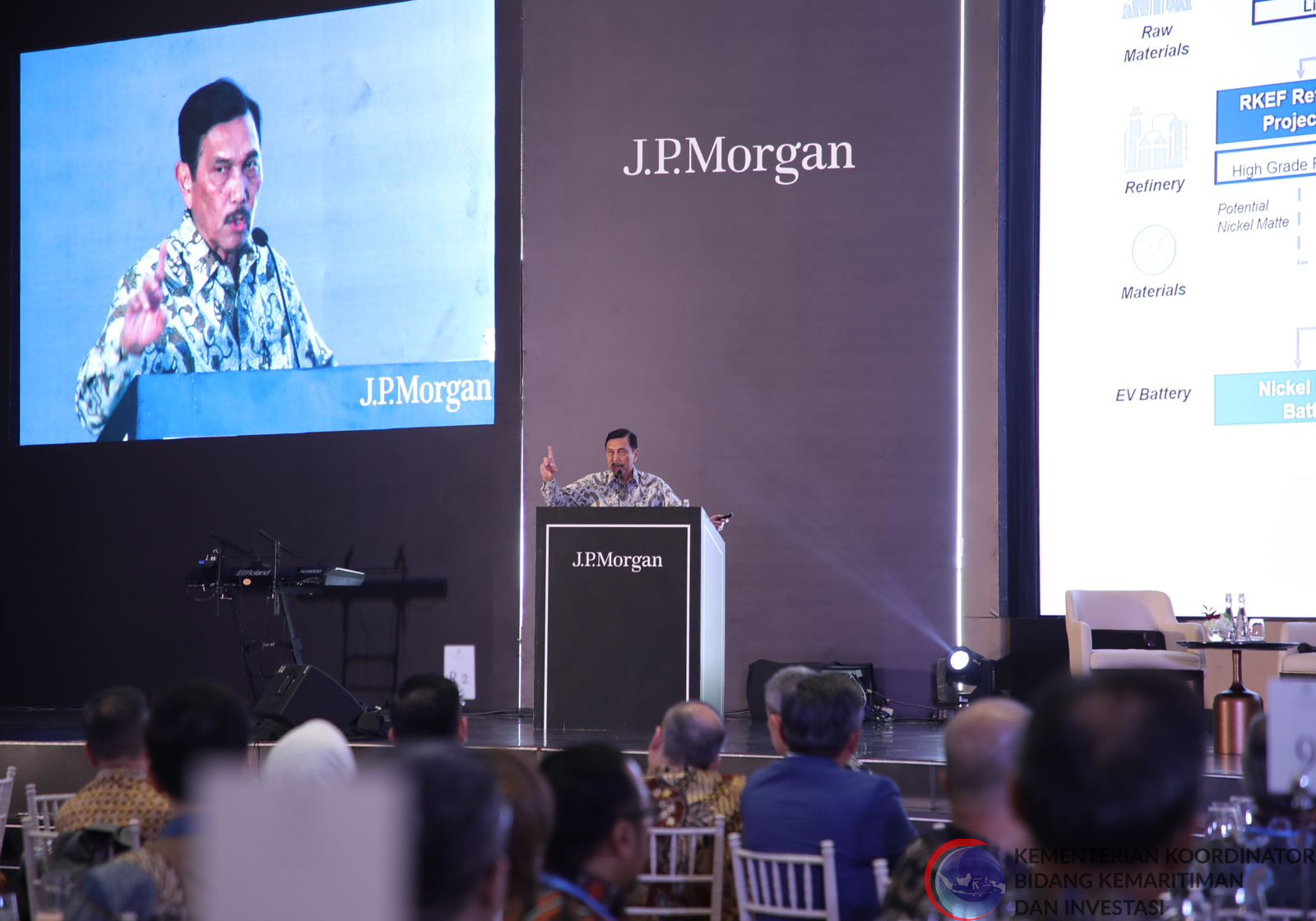 Menko Luhut menjadi Keynote Speaker pada Acara J.P. Morgan Indonesia Forum and Dinner