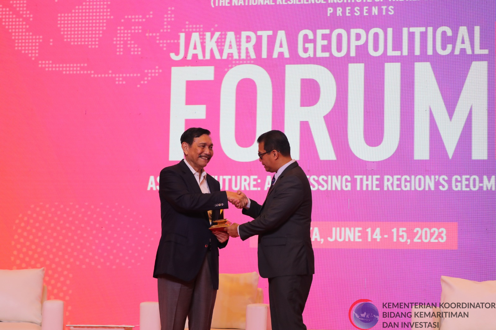 Menko Marves Menghadiri Kegiatan Jakarta Geopolitical Forum 2023 di Hotel Borobudur