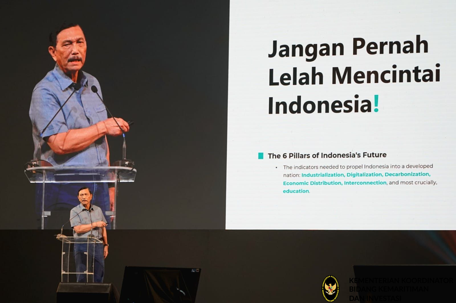 Menko Luhut: Jangan Pernah Lelah Mencintai Indonesia!