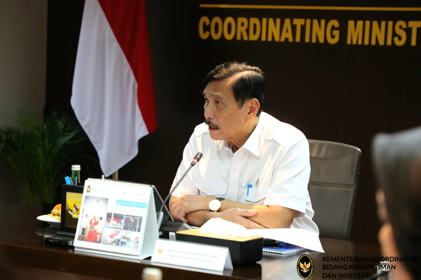 Rakor Penyampaian Laporan Progres Persiapan Penyelenggaraan World Water Forum ke-10 Tahun 2024  di Kantor Maritim, Senin (31 Juli 2023)