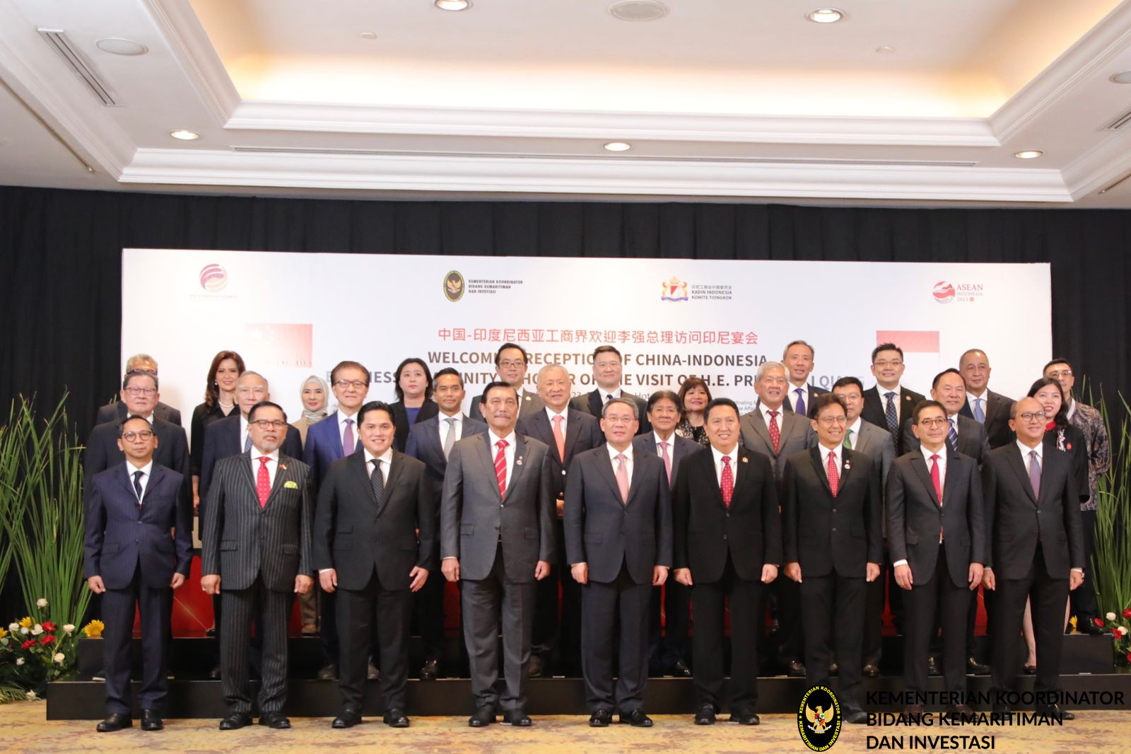 Menko Luhut menghadiri Indonesia-China Business Community Reception di Shangri-La Jakarta