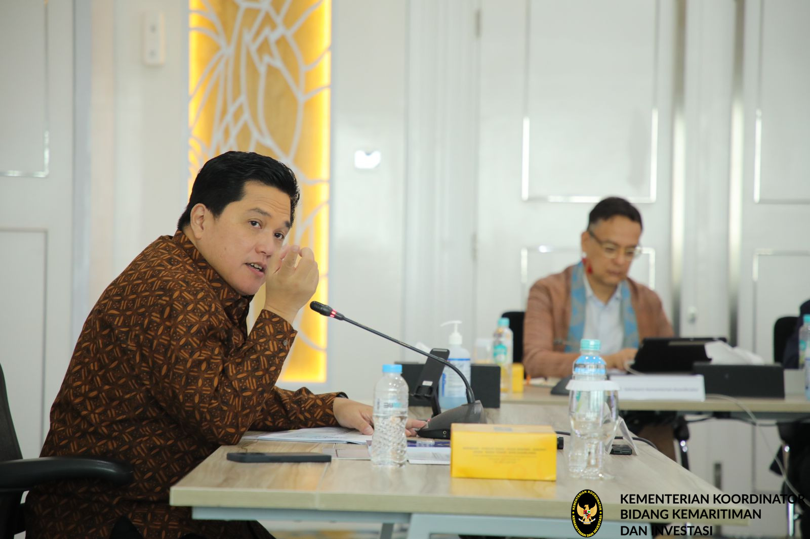 Erick Thohir Mempimpin Rapat Pimpinan lingkup Kemenko Marves