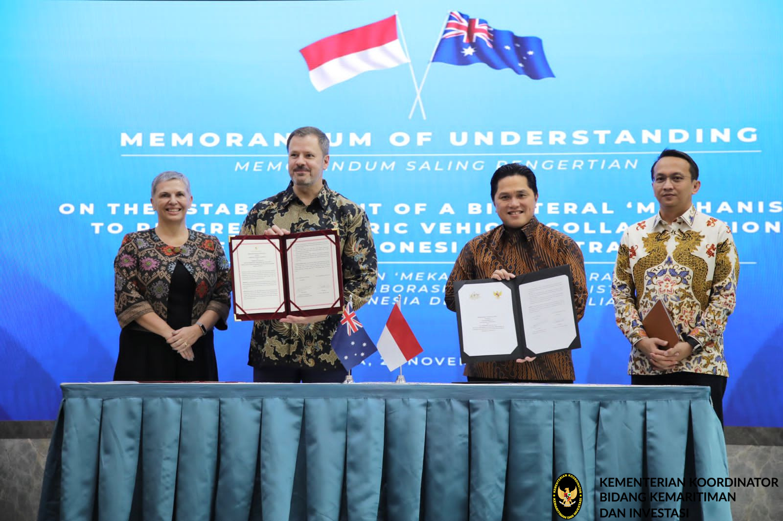 Penandatanganan MoU antara Indonesia-Australia dan Press Conference