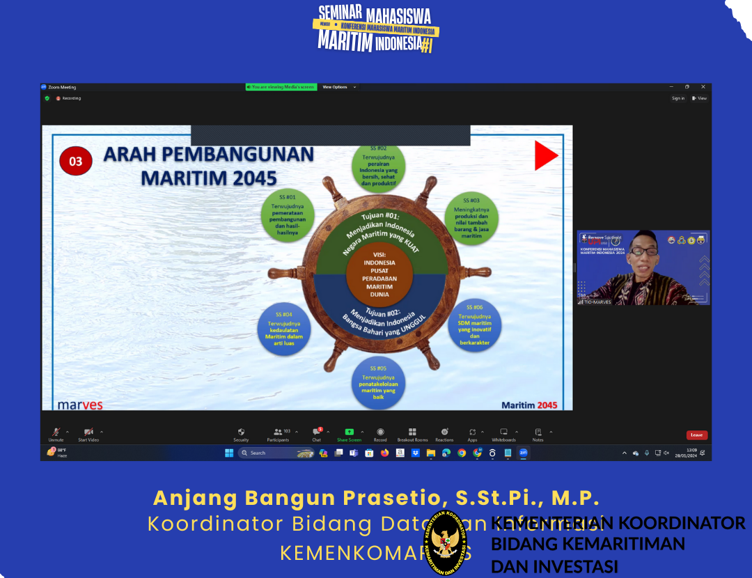 Kemenko Marves Perkuat Literasi Kemaritiman di Seminar Mahasiswa Maritim Indonesia