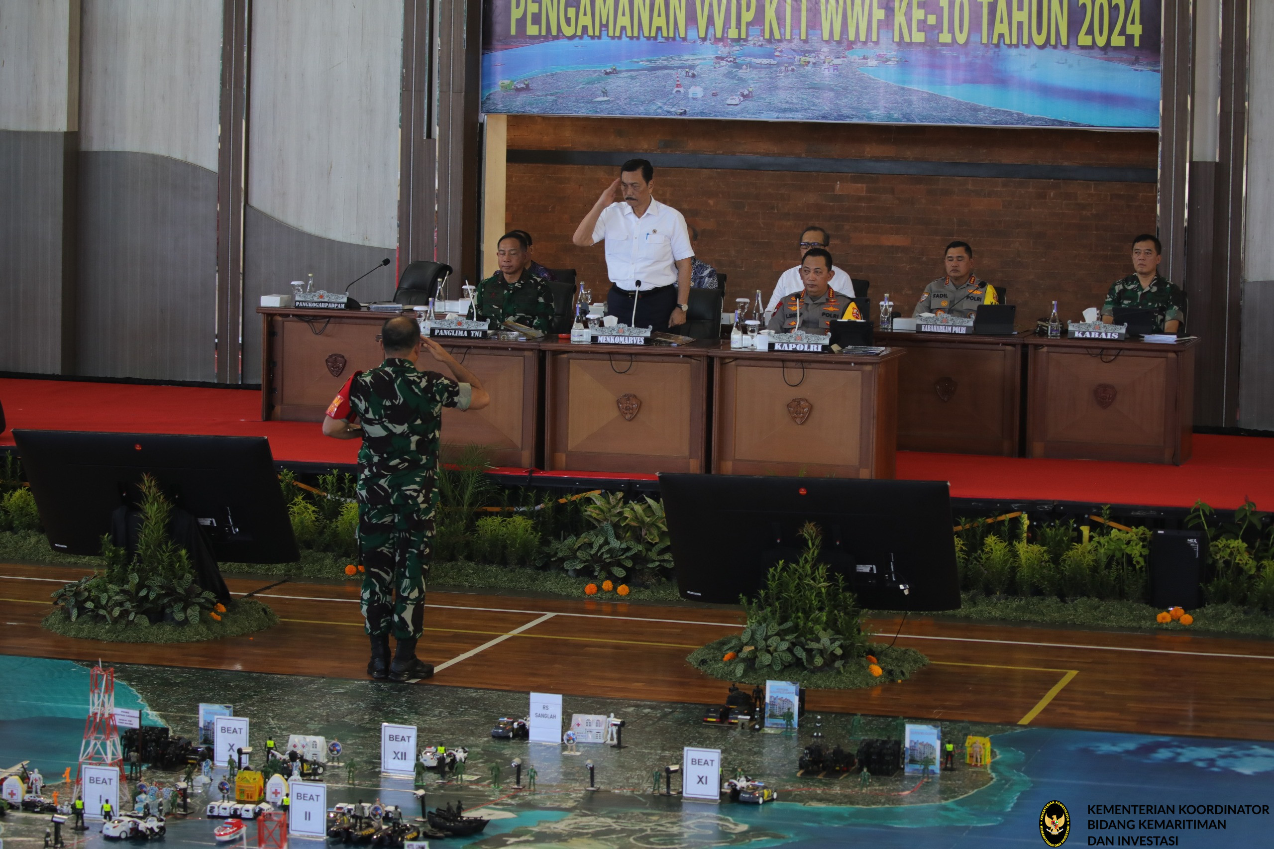 Kuatkan Keamanan WWF ke-10, Menko Marves Pimpin Tactical Floor Game