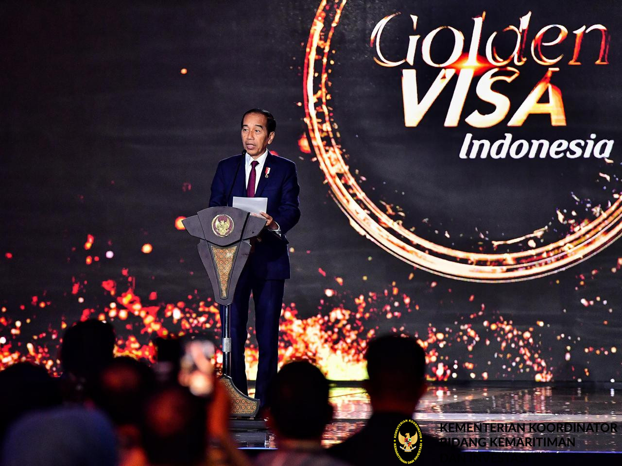 Menko Marves Dampingi Presiden Joko Widodo pada kegiatan Launching Golden Visa