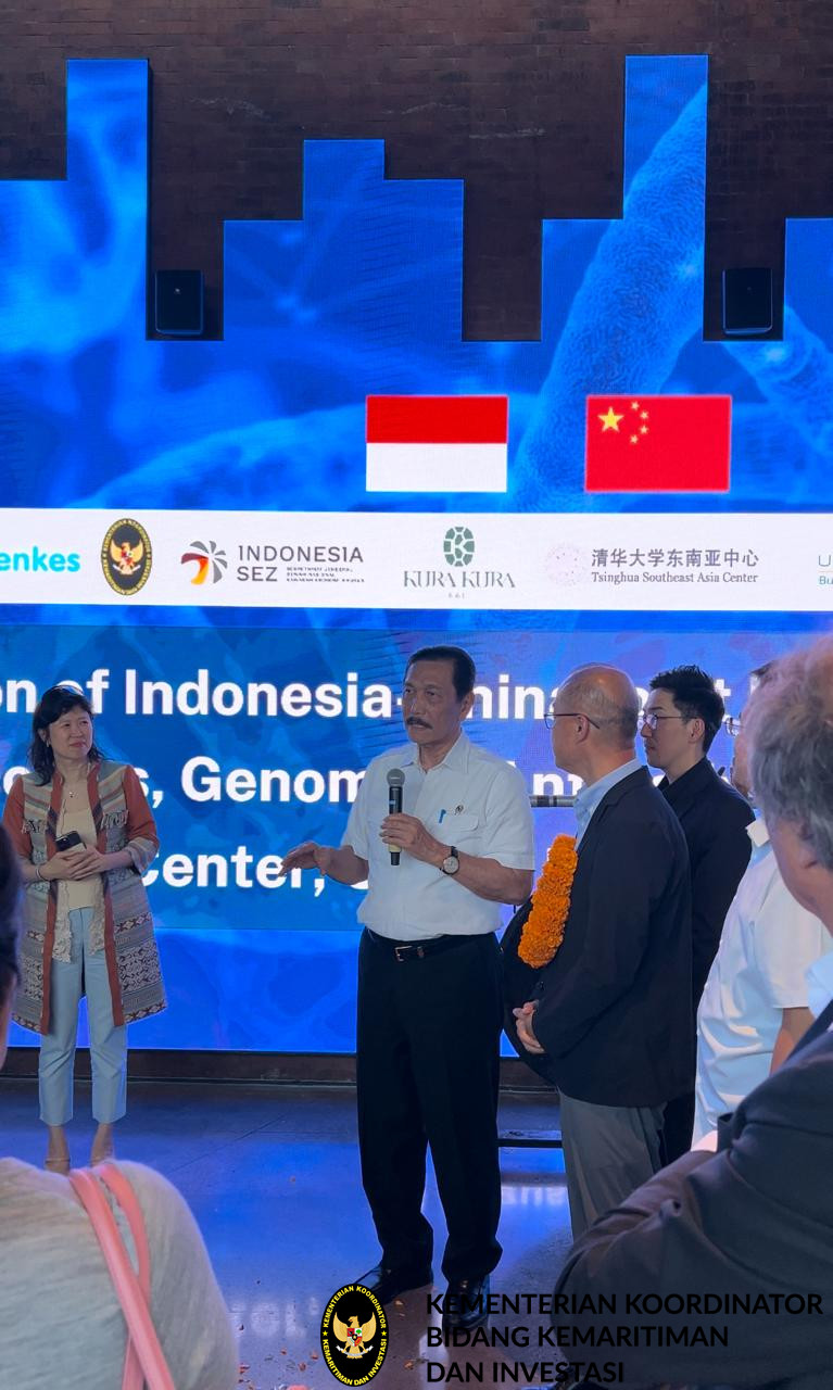 Menko Marves Inauguration of Indonesia China Joiny Research Center on Vaccine and Genomic