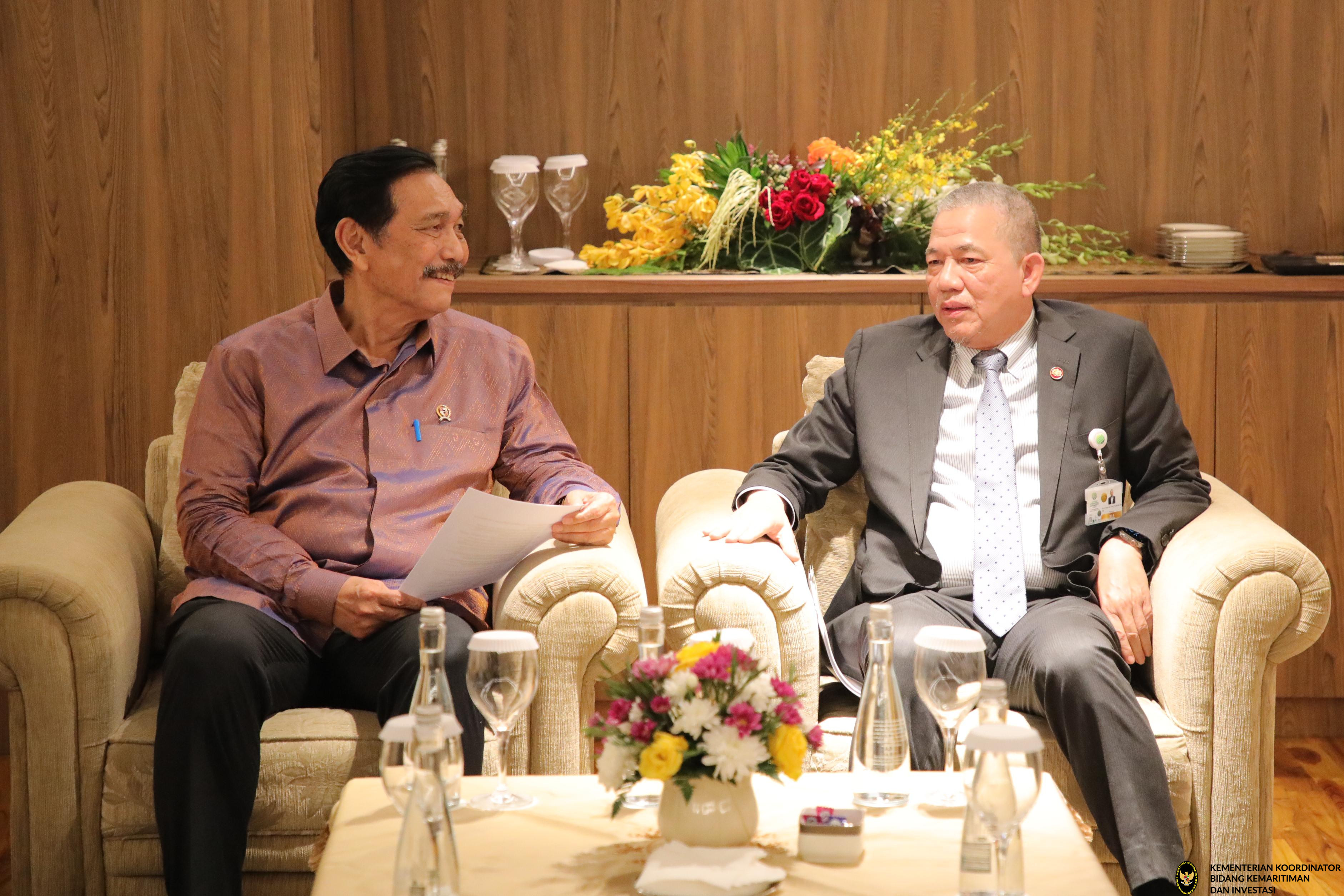 Bilateral Meeting Menko Marves dengan DPM Malaysia pada ISF 2024